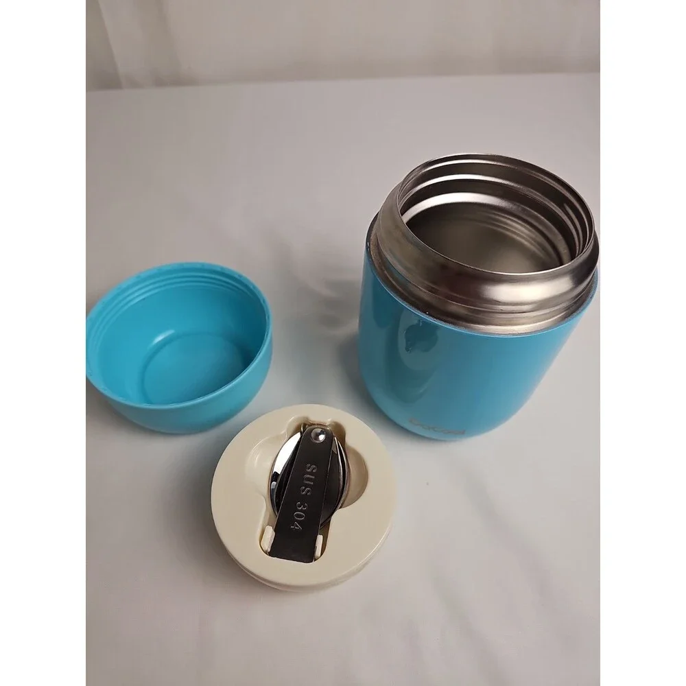 DaCool Vacuum Insulated Stainless Steel Food Jar Blue Lunch Container